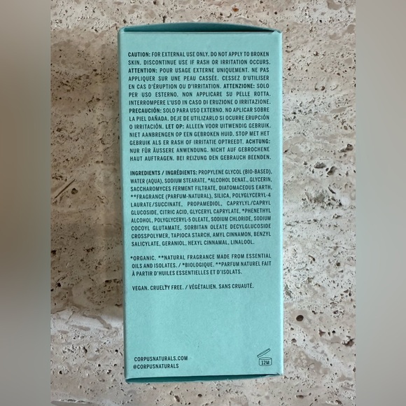 Corpus California Deodorant Stick: Sea Salt, Bergamot, White Musk, Jasmine;Vegan - Picture 7 of 9